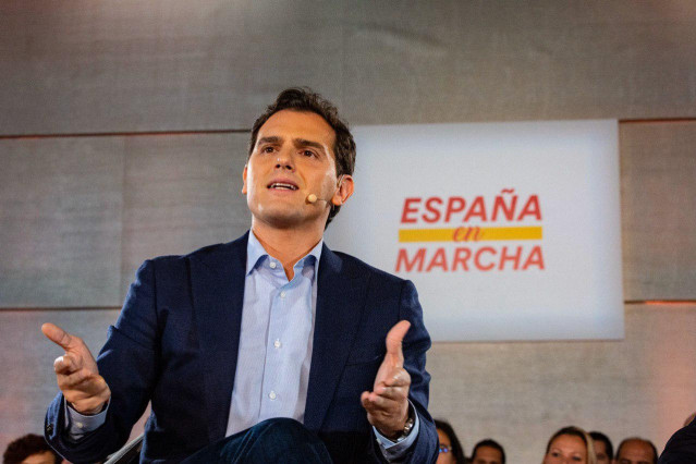 El presidente de Ciudadanos, Albert Rivera, en un acto electoral en Málaga.