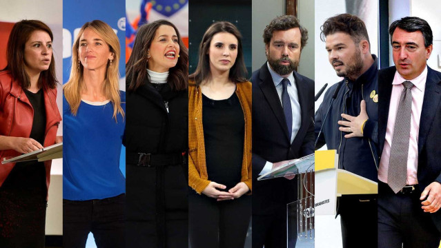Debate en RTVE entre los portavoces de PSOE, PP, Ciudadanos, Unidas Podemos,Vox, ERC y PNV