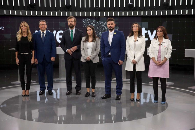 Debate a 7 para las elecciones generales del 10N: Cayetana Álvarez de Toledo, Aitor Esteban, Espinosa de los Monteros, Irene Montero, Gabriel Rufián, Inés Arrimadas y Adriana Lastra