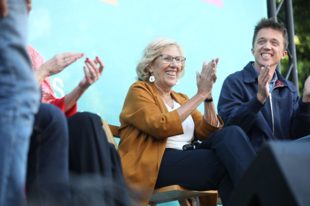 Los candidatos de Más Madrid, Manuela Carmena e Íñigo Errejón.