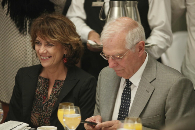 La ministra de Justicia en funciones, Dolores Delgado durante un Desayuno Informativo organizado por Nueva Economía Forum
