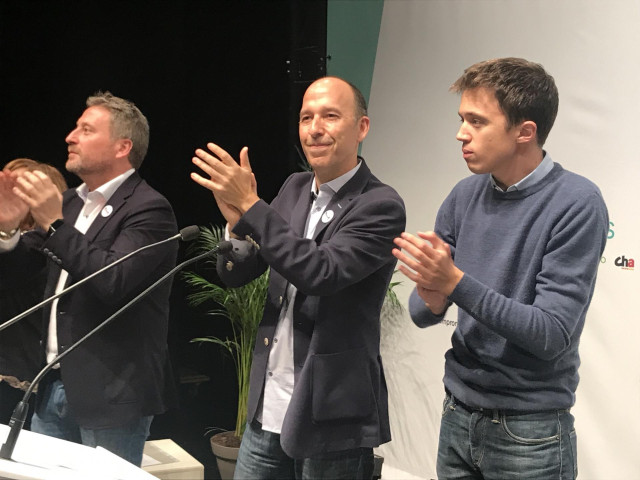 Acto central de la candidatura de Más País-CHA-Equo en Zaragoza.