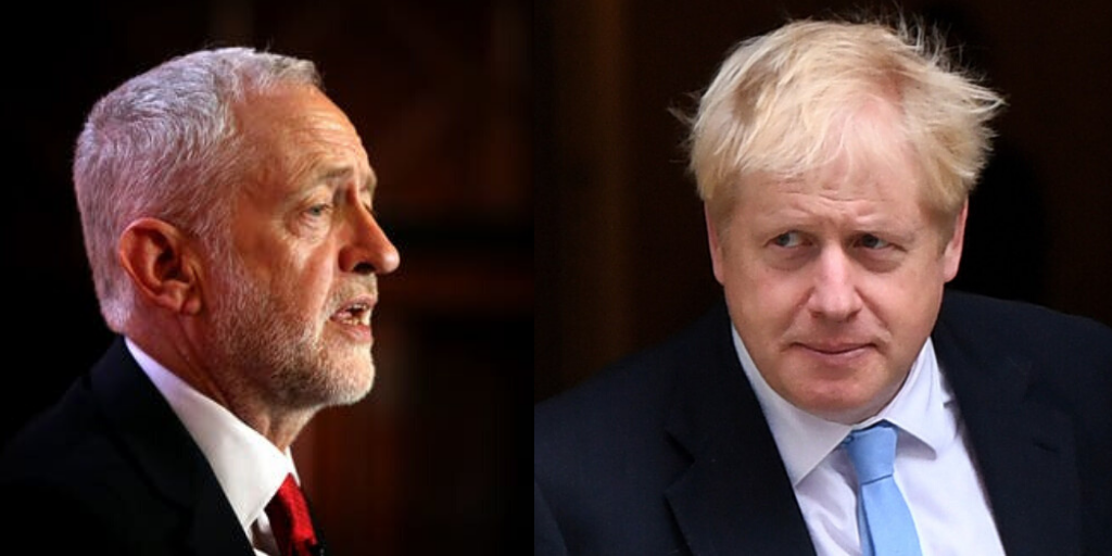 Jeremy Corbyn y Boris Johnson