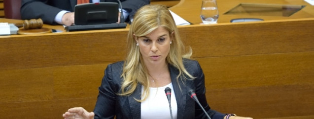 Eva Ortiz durante una de sus intervenciones en las Corts