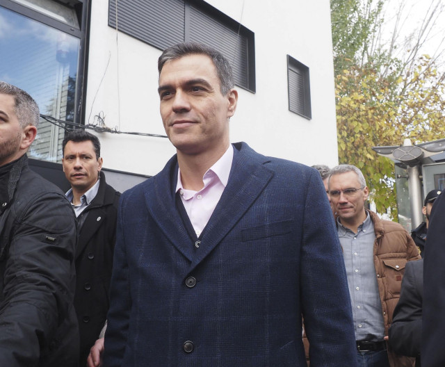 El presidente del gobierno en funciones, Pedro Sánchez en su visita a Valladolid (España), a 5 de noviembre de 2019.