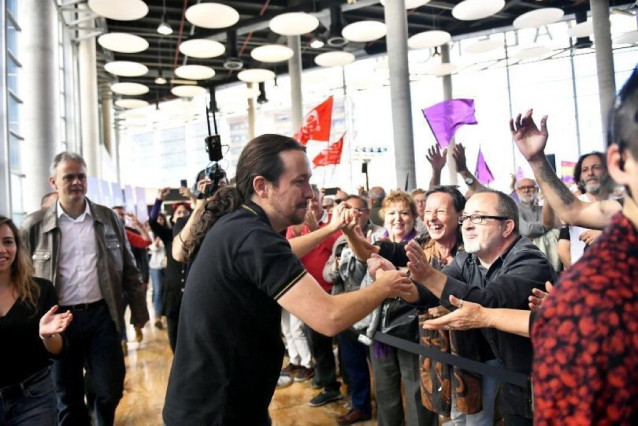 Pablo Iglesias interviene en un acto en València