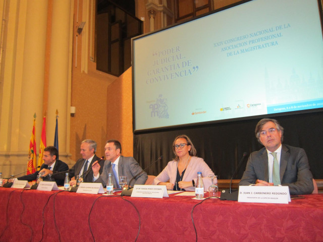 Inauguración del XXIV Congreso de la Asociación Profesional de la Magistratura en Zaragoza.