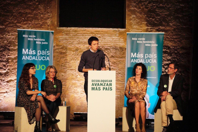 Errejón en un acto electoral en Jerez