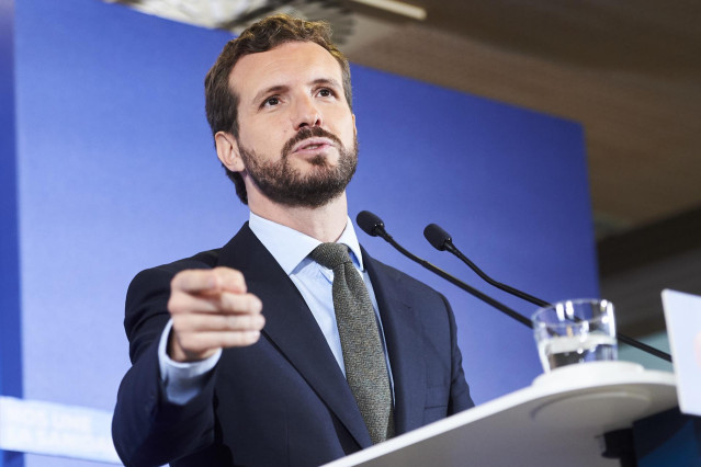 El presidente del PP y candidato a la Presidencia del Gobierno, Pablo Casado, en una imagen de archivo