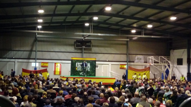 Ortega Smith en un acto en Algeciras