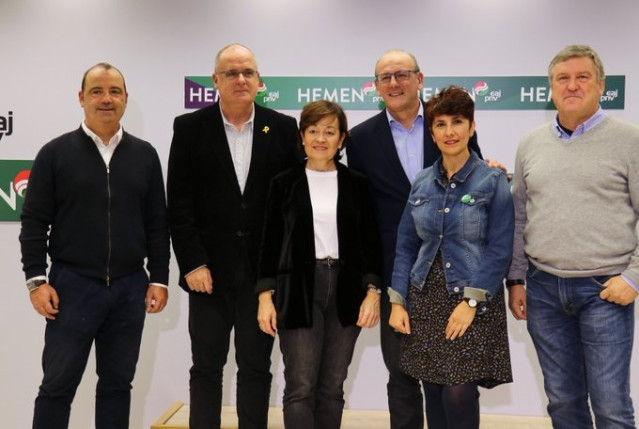 Joseba Egibar y candidatos del PNV