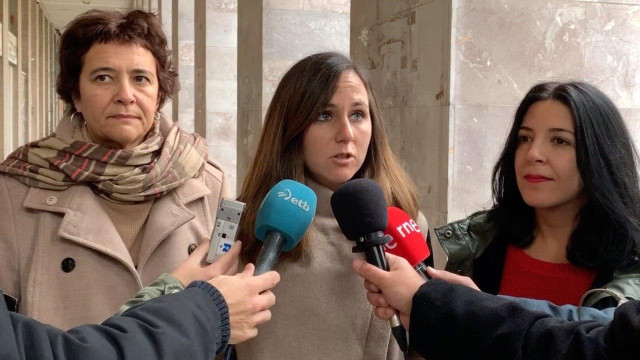 Neniques Roldán, Ione Belarra e Idoia Villanueva, de Unidas Podemos