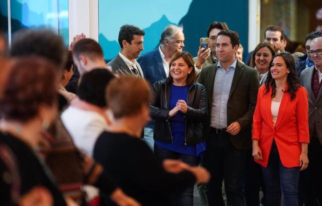 El secretario general del PP, Teodoro García Egea, en un mitin en Alzira (Valencia)