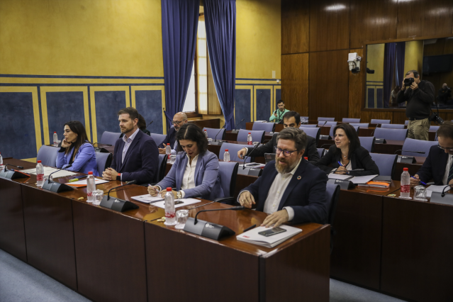 Los representantes de los distintos grupos politicos parlamentarios en  la comisión de investigación parlamentaria sobre la Faffe. Foto de archivo