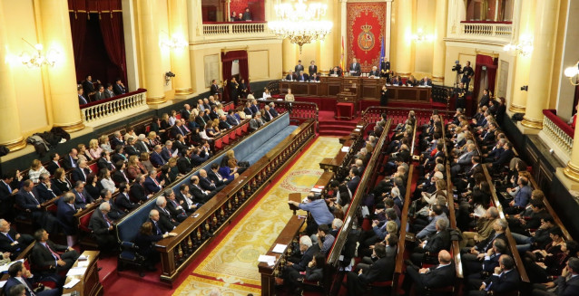 Pleno de constitución del Senado, hemiciclo antiguo, en la XI legislatura
