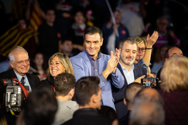 El presidente del Gobierno en funciones y candidato a la presidencia por el PSOE, Pedro Sánchez