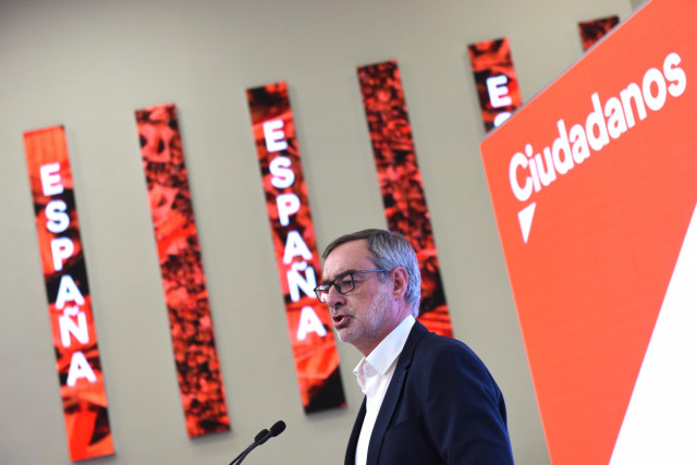 El secretario general de Ciudadanos, José Manuel Villegas, en la sede del partido.