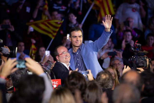 El presidente del Gobierno en funciones y candidato a la presidencia por el PSOE, Pedro Sánchez