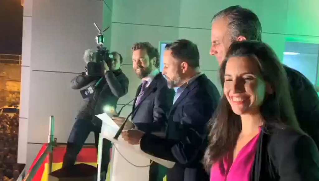 Santiago Abascal celebra los resultados del 10 de noviembre