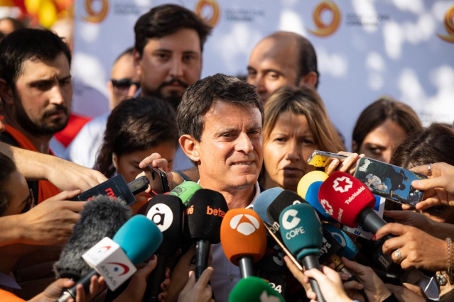 El concejal del Ayuntamiento de Barcelona y exprimer ministro francés, Manuel Valls,  en Barcelona (Cataluña/España) a 27 de octubre de 2019.