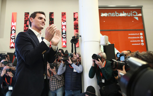 El expresidente de Ciudadanos Albert Rivera, antes de anunciar su dimisión tras los malos resultados en las elecciones generales del 10 de noviembre.