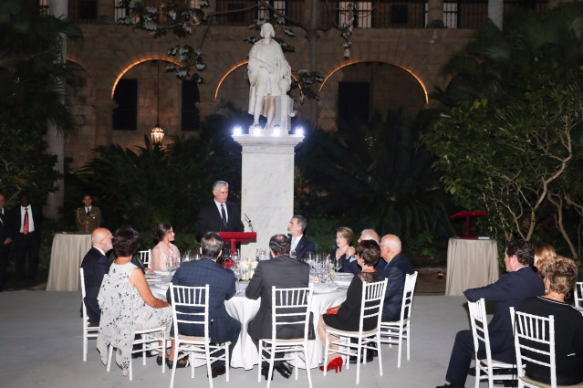 Díaz-Canel durante su discurso durante la visita de los Reyes de España a Cuba.