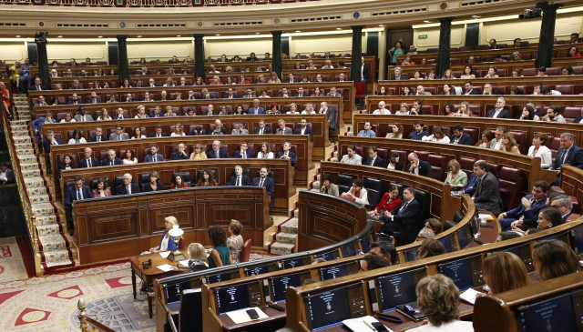 Vista general del hemiciclo del Congreso de los Diputados