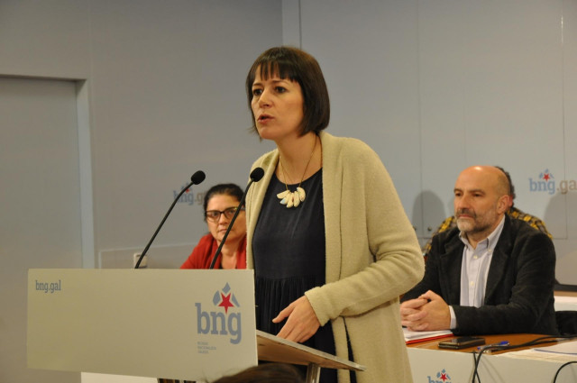La portavoz nacional del BNG, Ana Pontón, en el Consello Nacional del partido