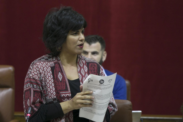 La lideresa del grupo parlamentario Adelante Andalucía, Teresa Rodríguez, en una foto de archivo