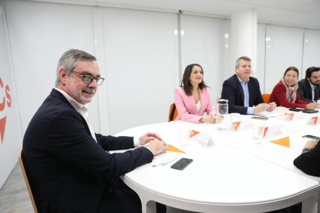 El secretario general de Ciudadanos, José Manuel Villegas, en la reunión del Comité Permanente del partido.
