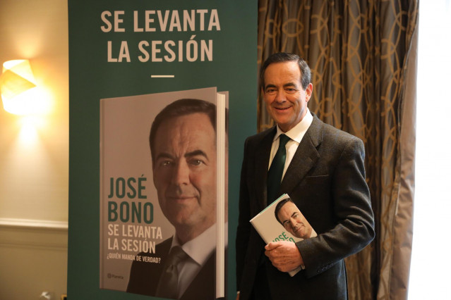 El exministro socialista y expresidente del Congreso, José Bono, durante la presentación de su libro 'Se levanta la sesión. ¿Quién manda de verdad?', en Madrid (España),a 19 de noviembre de 2019.