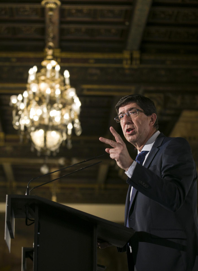 El vicepresidente de la Junta y líder andaluz de Cs, Juan Marín, en una foto de archivo