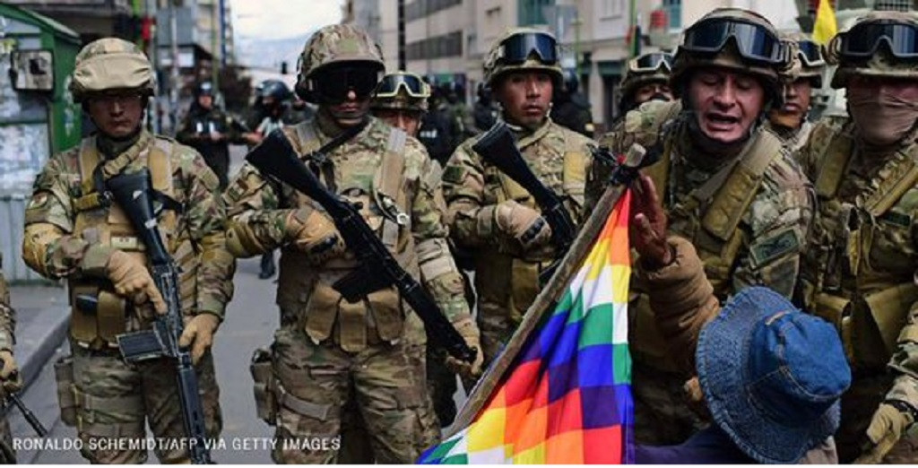 Enfrentamientos entre indu00edgenas y Eju00e9rcito en Bolivia