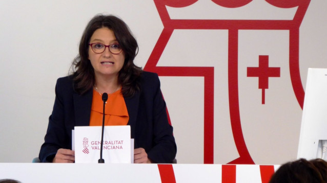 Oltra, en la rueda de prensa tras el pleno semanal del Consell