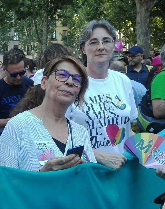 La exdelegada de Medio Ambiente y Movilidad de la capital , Inés Sabanés, y la portavoz orgánica de Más Madrid, Marta Higueras.