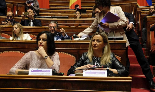 Blanca Martín en el Senado de Italia, en Roma