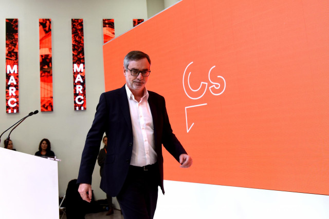 El secretario general de Ciudadanos, José Manuel Villegas en la sede de Ciudadanos durante la noche electoral del 10N en Madrid (España), donde el partido sigue los resultados del escrutinio, a 10 de noviembre de 2019.