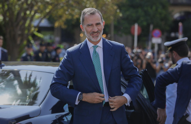 El Rey Felipe VI a su llegada al Archivo General de Indias