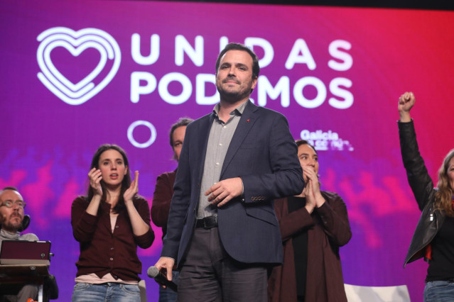 el coordinador federal de IU,  Alberto Garzón