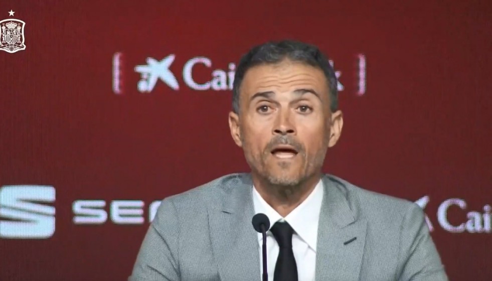 El seleccionador nacional de fútbol Luis Enrique Martínez