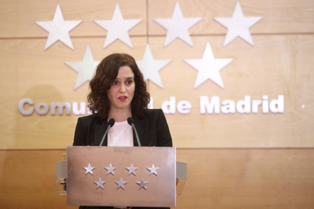 La presidenta de la Comunidad de Madrid, Isabel Díaz Ayuso