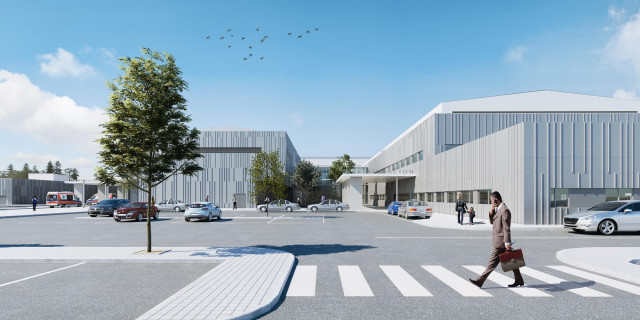 Recreación virtual del futuro Hospital de Teruel.