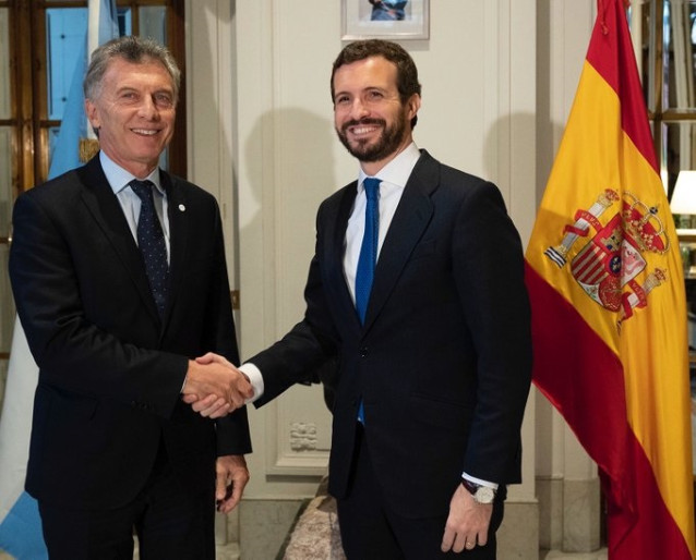 Pablo Casado y Mauricio Macri