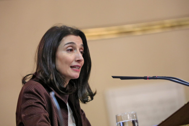 La socialista Pilar LLop tras ser nombrada nueva presidenta del Senado durante la sesión constitutiva de la XIV Legislatura en el Senado, en Madrid (España), a 3 de diciembre de 2019.