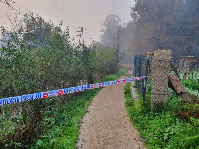 Zona en la que ha sido hallado el cuerpo de un hombre ahogado en el Río Louro en O Porriño (Pontevedra).