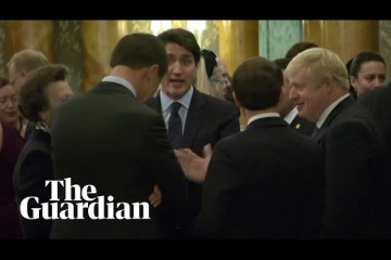 Princess Anne, Johnson, Trudeau and Macron appear to joke about Trump at Nato summit