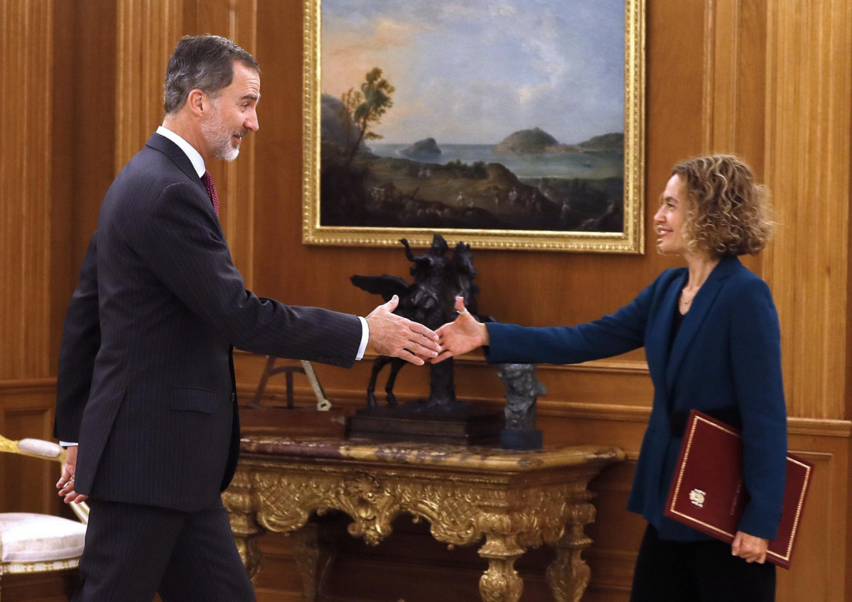 El rey Felipe VI recibe a la presidenta del Congreso, Meritxell Batet