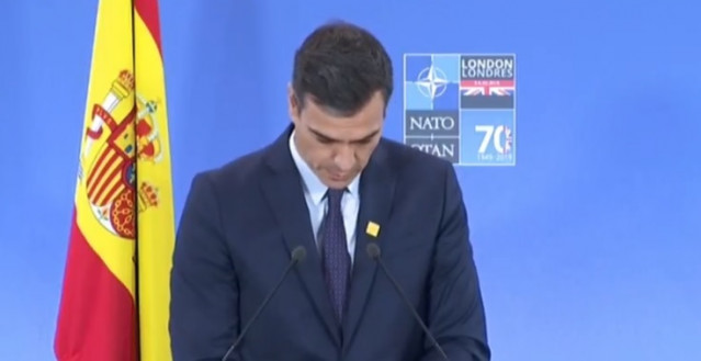 Rueda de prensa de Pedro Sánchez en la cumbre de la OTAN en Londres