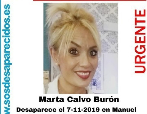 Cartel de la desaparición de Marta Calvo