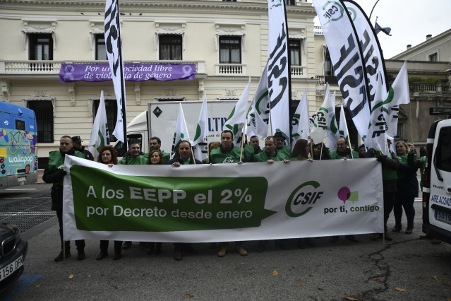 Concentración de CSIF frente a la Delegación del Gobierno de Madrid
